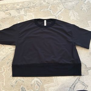 Athleta Cropped Black Top Sz XS